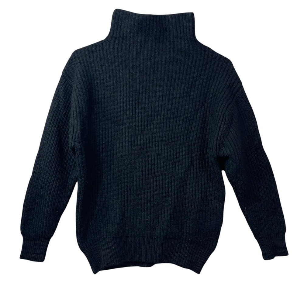 Wilfred Merino Wool Mock Neck Sweater Womens Small Black
